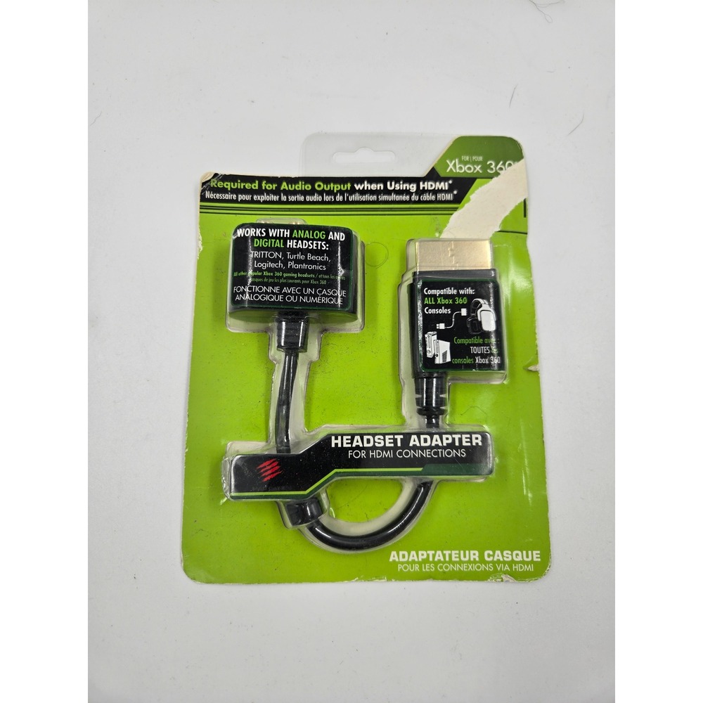 Mad Catz Xbox 360 Headset Adapter for HDMI Connections RCA S/PDIF Optical Audio